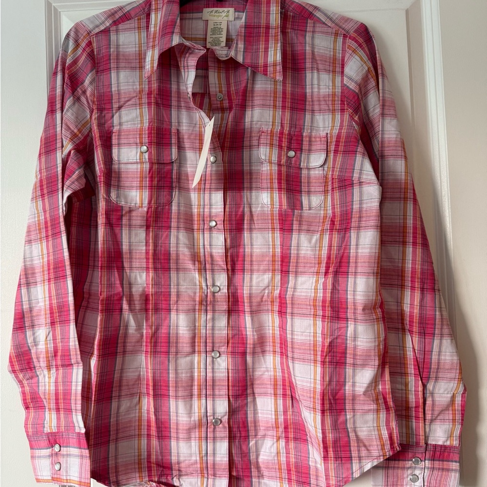 Wrangler Red and Pink Plaid Shirt